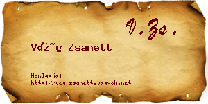 Vég Zsanett névjegykártya