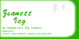 zsanett veg business card